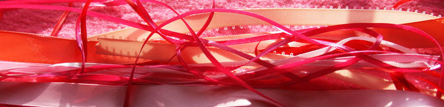 pink and red ribbon for Valentine kids craft